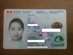 Canadian Permanent Residence Card