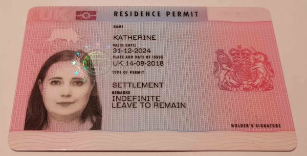 UK Permanent Residence Card