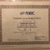 Toeic Certificate