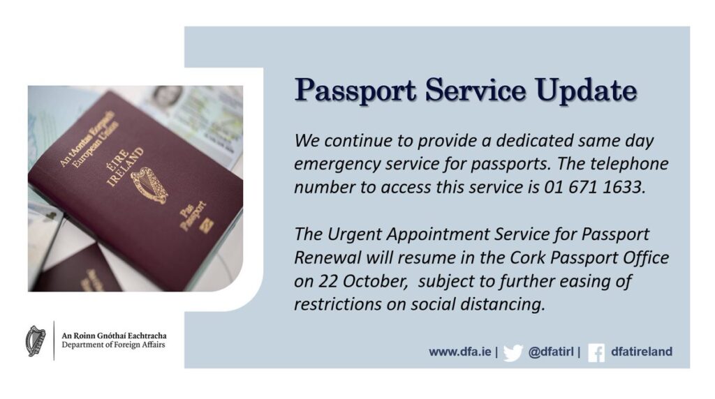 Emergency Irish Passport Service